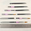 6Pcs set Acrylic Brushes Nylon Hair Nail art Brush Detachable Handle Kolinsky Brushs Pen Gel Builder Carving Dotting Drawing Tools3120038