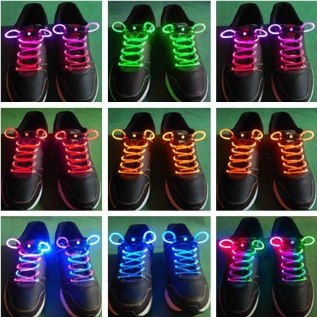 Led Light Up Flash Glow Shoelaces Disco Strap Lampor Stick Shoestring