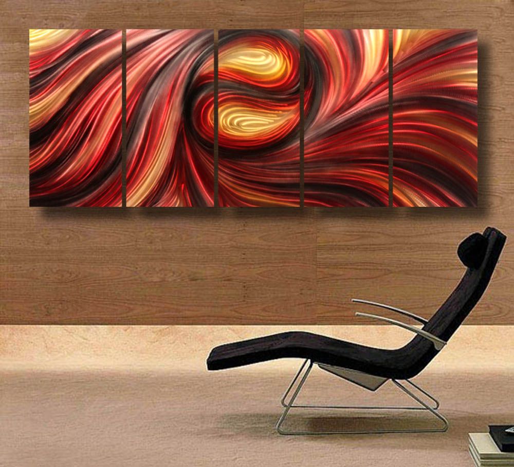 Modern Contemporary Abstract Painting,Metal Wall Art Sculpture Wall