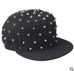 Ayarlanabilir Perçin Snapback Şapka Kapaklar Snap back Man Çiviler Punk Rock Hip-Hop Altın RIVET Kap Şapka