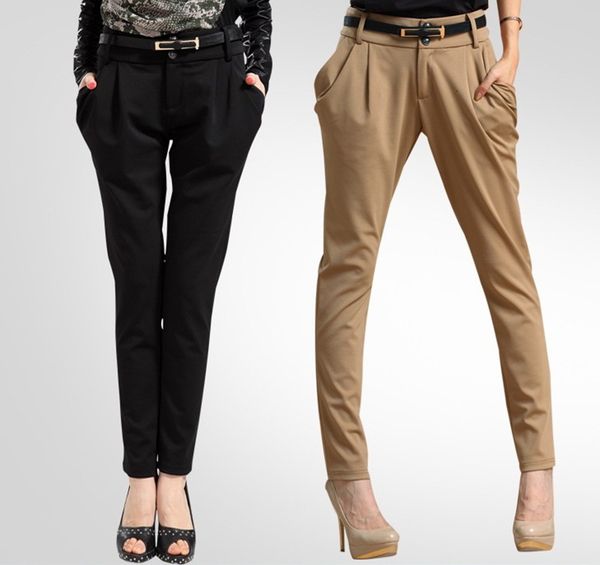 Compre Xl 4xl Tallas Grandes Negro De Color Caqui Larga Delgada