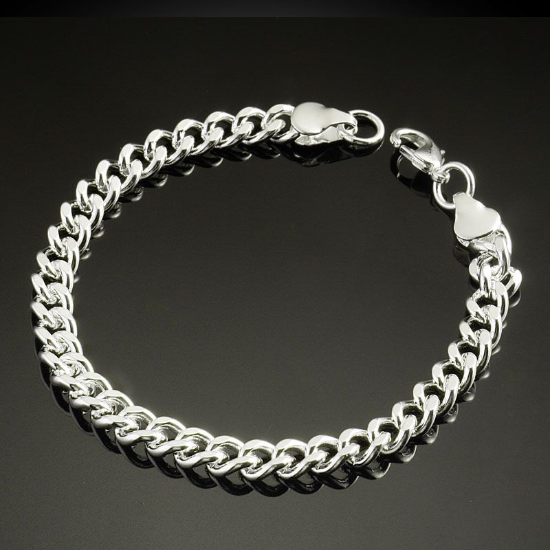 2013 Hot Male Men Jewelry Bracelets Hand Chain Bracelet 925 Sterling