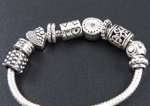 Legierung Herz Liebe Stern Spacer Lose Perlen 100 teile/los Tibetischen Silber Fit Charm Armband Schmuck DIY