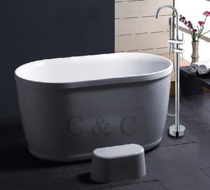 Banyo küveti musluk çift çubukları krom duş zemin musluğu (fl-7103)
