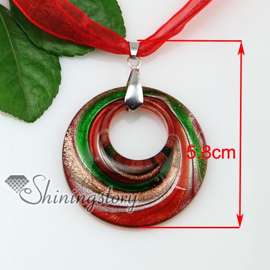 round glitter swirled pattern lampwork murano venetian handmade glass necklaces pendants cheap china jewelry fashion mup175