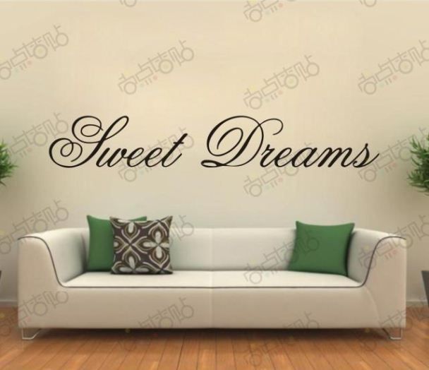 Wall Stickers Decoration for Bedroom Sweet Dreams Removable Vinyl Wall Art Words Lettering 