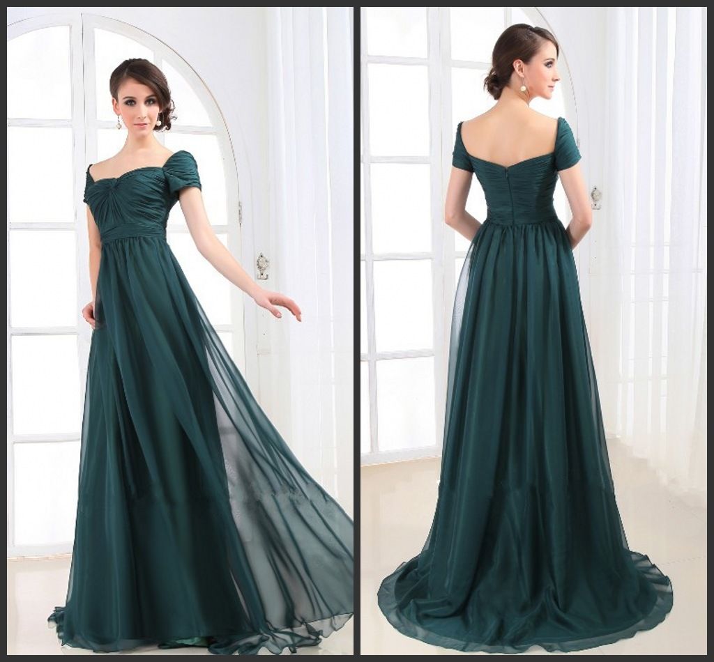 dark green short sleeve dress