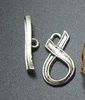 50 Zestaw starożytnego srebrnego stopu w kształcie wstążki Toggle Class Hooks do biżuterii Making bransoletka Naszyjnik DIY Akcesoria