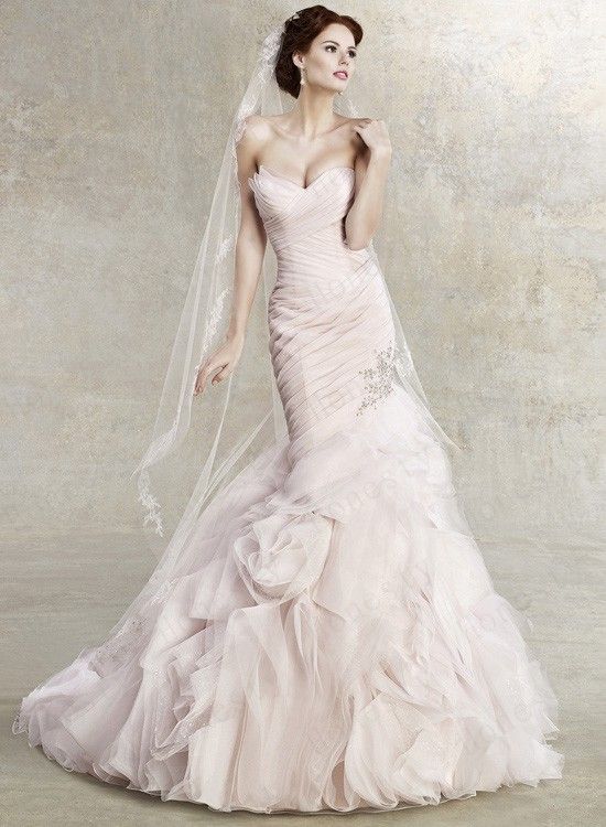 light pink mermaid gown