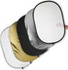 40inch 100cm Extra Large Oval 5 in 1 Reflector Panel Kit with Black, White, Sil