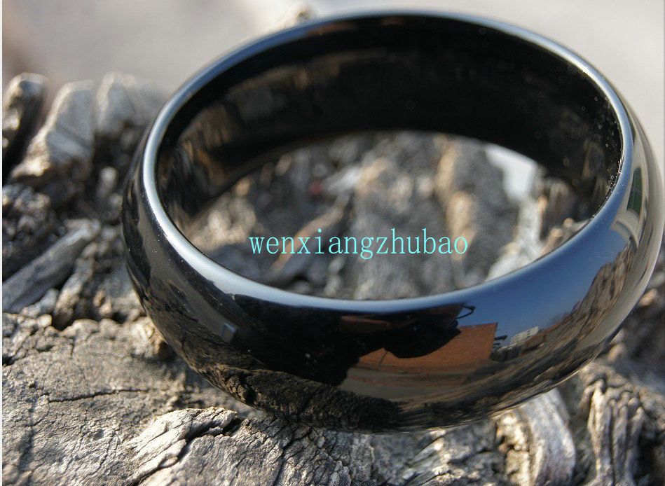 Expédition gratuite 100% pur bracelet d'onyx noir naturel, fait à la main, choix réussi pour les hommes.