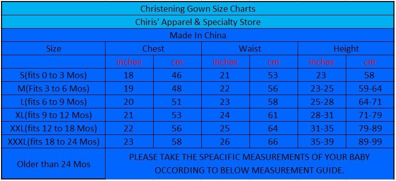 gown size chart india
