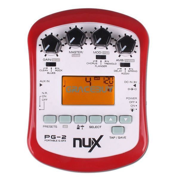 NUX PG 2 Portable Pedalboard For Guitar Multi Effects Chromatic/ Foot