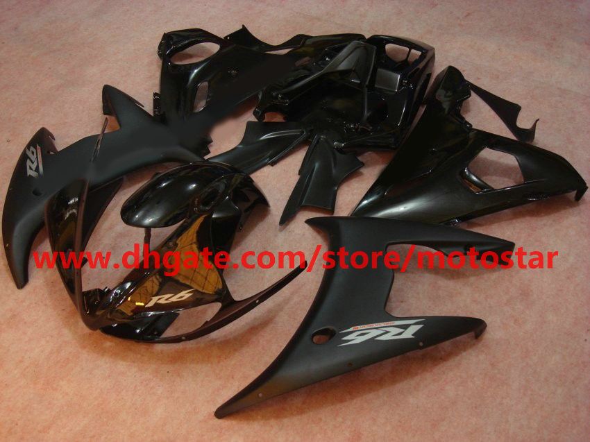 Flat Black Fashion لـ Yamaha YZF-R6 2003 2004 YZFR6 03 04 YZF R6 YZF600 Fairings Kit R8K4
