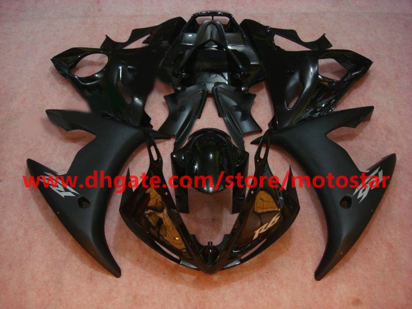 Flat Black Fashion for Yamaha YZF-R6 2003 2004 YZFR6 03 04 YZF R6 YZF600 Fairings Kit R8K4