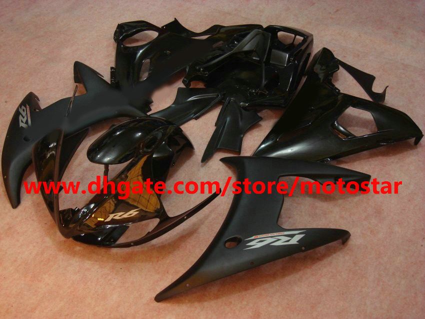 flat glossy black High grad fairing for 2005 YAMAHA YZF-R6 YZFR6 05 YZF R6 bodywork fairings kit B8A