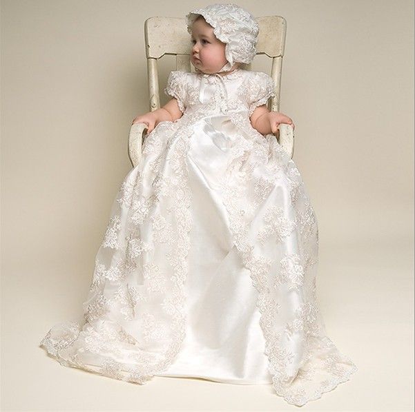 Penelope Wholesale Tulle & Lace Ball Gown Christening Gown Baby Girl