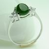 925 Silver and nephrite jade rings for men and women ring