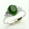 925 Silver and nephrite jade rings for men and women ring