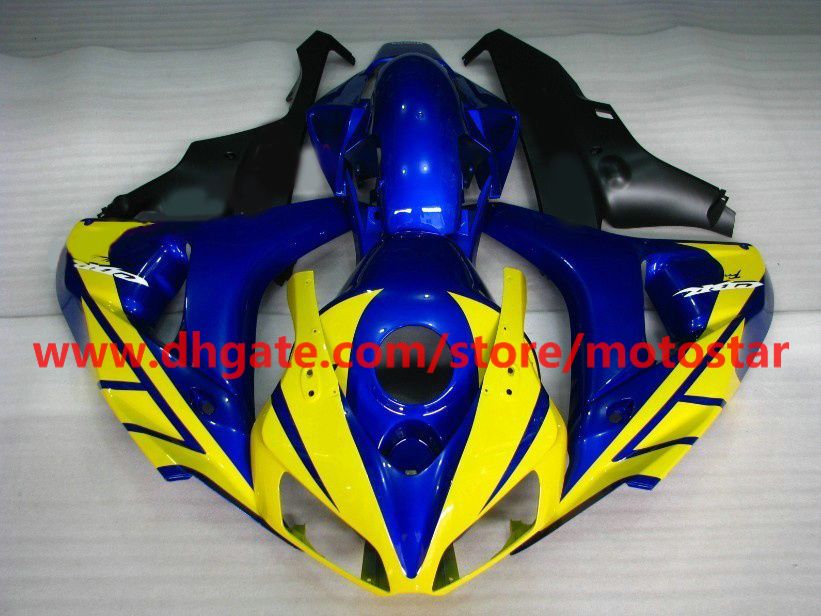 2006 2007のホットセールイエローブルーインジェクションフェアリングホンダCBR1000RR 06 07 CBR 1000RRフェアリングRX1A