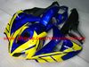 Gorąca wyprzedaż żółty niebieski wtrysk wtrysku dla 2006 2007 Honda CBR1000RR 06 07 CBR 1000RR Fairings Rx1a