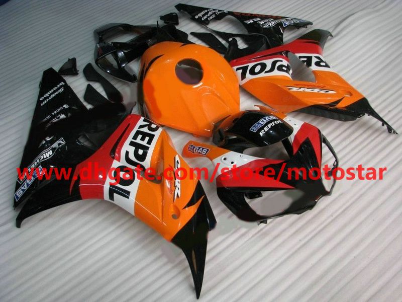 

Custom yellow red popular Injection fairing for 2006 2007 HONDA CBR1000RR 06 07 CBR 1000RR motorcycle fairings RX9D, Multi-color