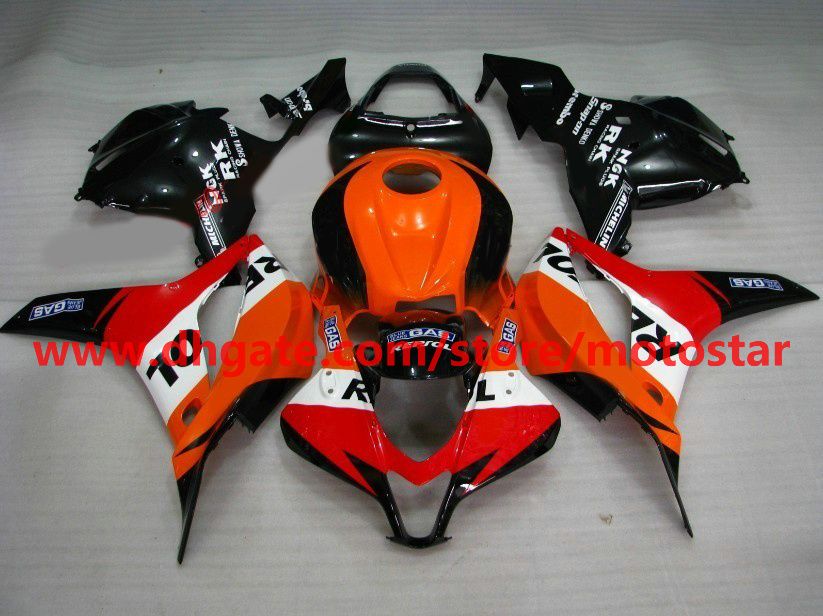 Red orange GAS Injection mold fairings for CBR600RR 2009 2010 2011 2012 CBR 600 RR F5 09 10 11 RX1A