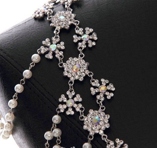 Ny stil Epaulet Jacket Crystal Jewelry Halsbandörhängen Set Wedding Bridal Dresses Dress6537844