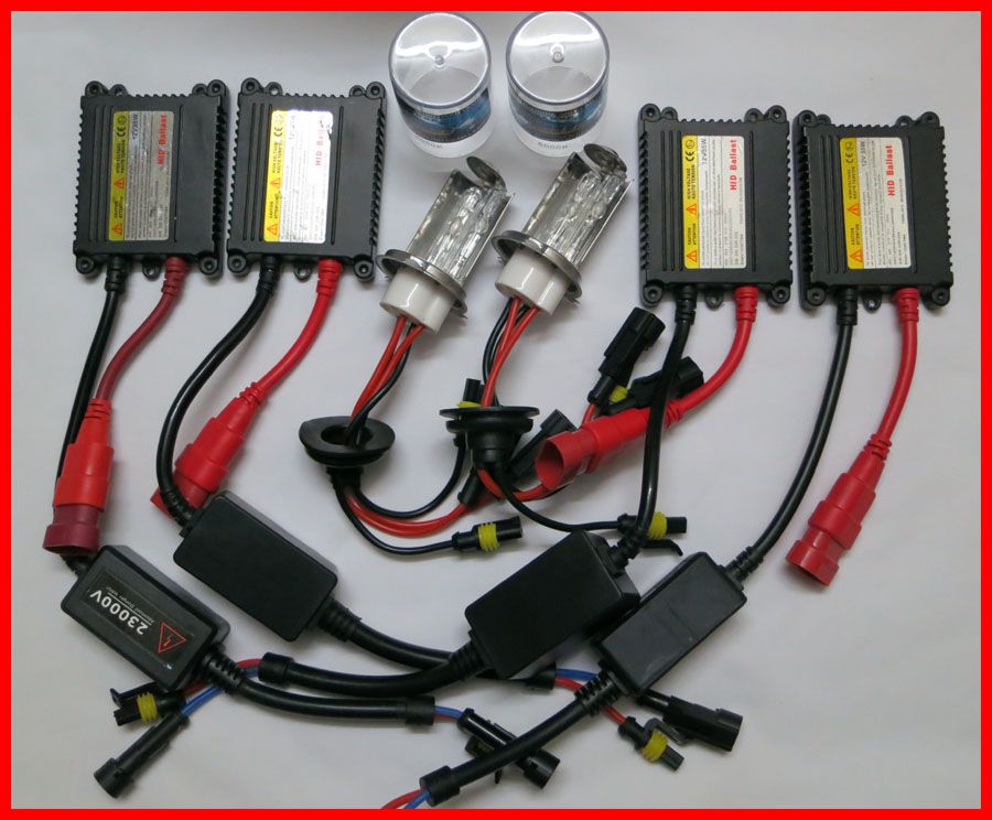 1 Kit 35W H4 4 Slim Ballasts Dual XenonLow & High Beam HID Kits H13 4