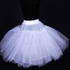 High quality no hoop bone three layer prom skirt short dress slip short wedding dress petticoat 01