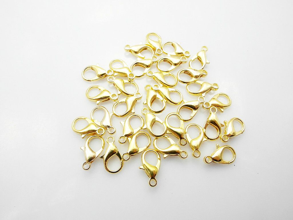 Big Size 20mm Messing Gouden Kreeft Sluiting Sieraden Bevindingen 200pcs / lot Gratis verzending