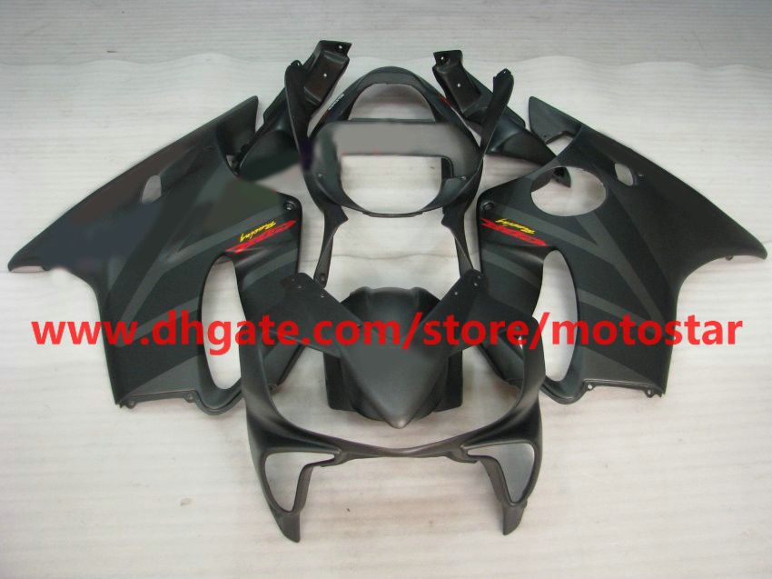 Injektionsform Bodywork Fairings Kit för Honda CBR 600F4I 2001 2002 2003 CBR600 F4I 01 02 03 platt svart