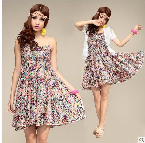 Beste 2013 New Korean Version Of Bohemian Floral Tape Dress Code Beach GE-25