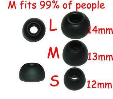 Ship Black White Transparent S M L Silicone InEar Earphone Headset Earbud Bud Tips Ear buds Eartips Earplug5188336