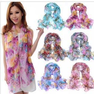 

Flower Imitated silk Scarf Neck scarves Wraps SCARVES Size 155*50cm 20pcs/lot #2695