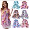 Flower Imitated silk Scarf Neck scarves Wraps SCARVES Size 155*50cm 20pcs/lot #2695