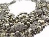 New 2colors Fashion Multilayer Chains Beads Handmand Craft Knit Choker Statement Necklace