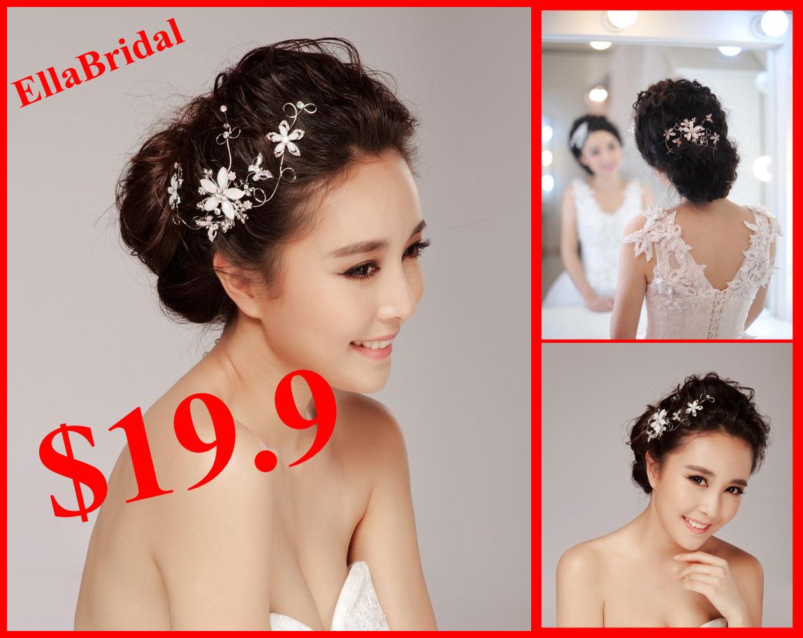 In Stock Hair Accessories Cheap Fashion Flower Bridal Tiara Headwear
