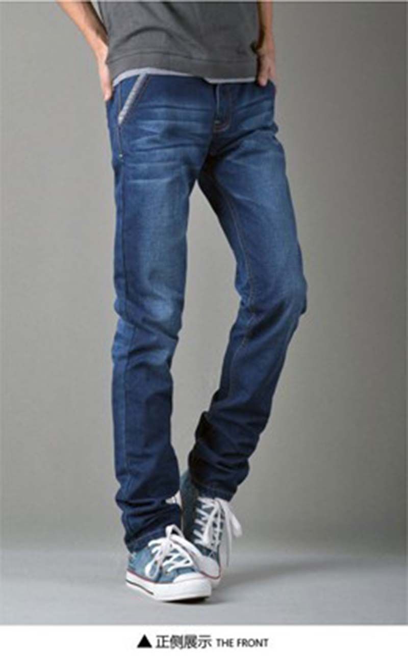 2017 Men Jeans Slanting Pocket Boot Cut Jeans Ripped Washed Jeans Male ...