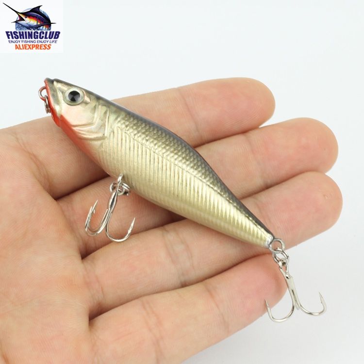 2021 Fishing Hard Lures With 2 Hooks Fishing Baits Minnow 7.5cm/6.5g Fishing Tackle Tools Gear