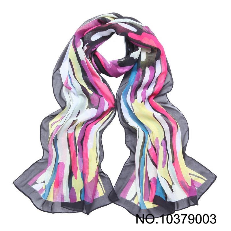 

Colorful Vintage Style All-match Ladies Scarf Chiffon Scarf Shawl mix color #2716