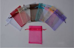 assorted 9*12cm Jewellery Box Luxury Organza Jewellery Pouches Gifts Bags For Ring Wedding Gifts DIY