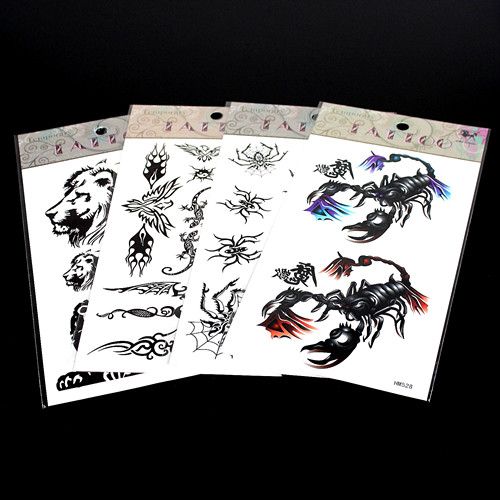 Tijdelijke tatoeages 50 stks / partij tattoo voor body art spiders tattoo waterdichte arm borst tattoos stickers