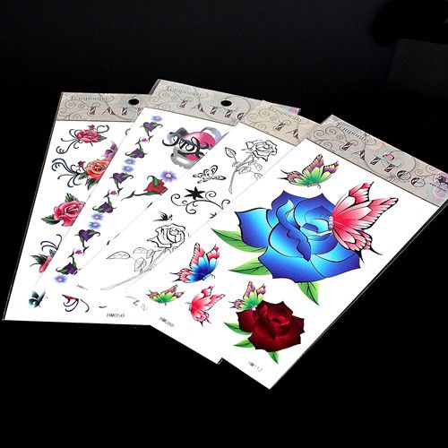 Temporäre Tattoos 50 StückSchmetterling Tattoo-Schablonen für den Körper, wasserdicht, Nachrichten, Schmetterlings-Tattoos, 206 x 105 mm