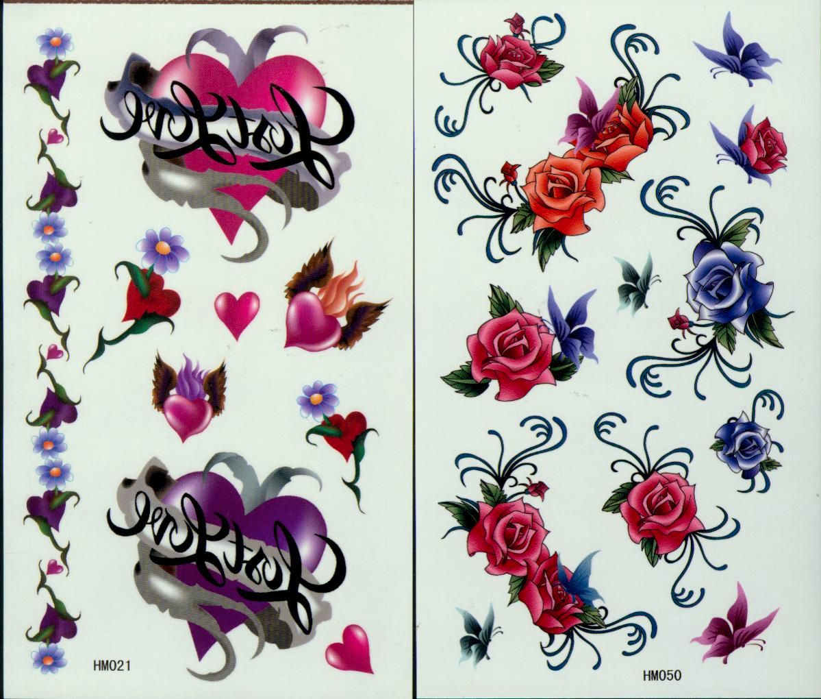 Tijdelijke tatoeages 50 stks / partij Butterfly Tattoo Stencils voor Body Waterproof Nieuws Butterfly Tattoos 206 * 105 mm