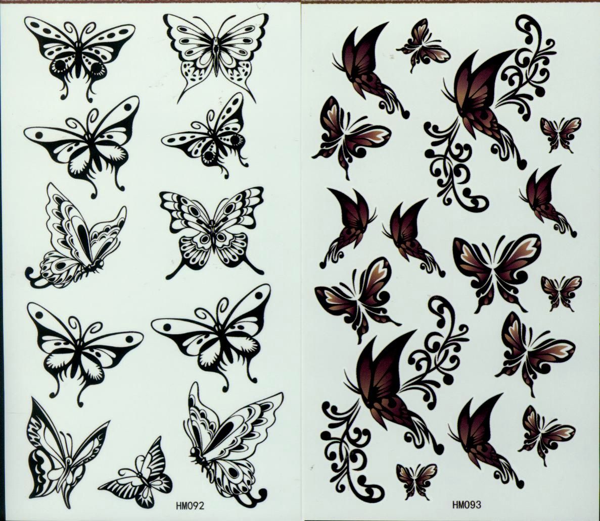 Temporary Tattoos lot Butterfly Tattoo Stencils For Body Waterproof News Butterfly Tattoos 206105 mm1055265