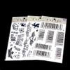 Temporary Tattoos 50 pcs/lot New Tattoo Stencils Tattoo Designs Free Waterproof Arm Chest Tattoos 206*105mm