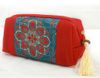 Klassieke patchwork grote rits tas voor reizen sieraden cosmetische opslag pouch tassel craft geschenk verpakking zijden katoen make-up portemonnee 2pcs / lot