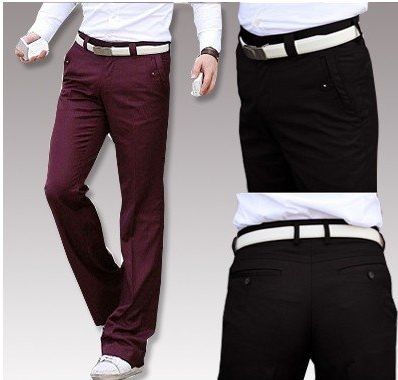 pantalones de traje de los hombres de negocios plana pantalones casuales pantalones de vestir delgado negro, pantalones de traje de los hombres de negocios plana pantalones casuales pantalones de vestir delgado negro,