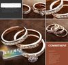 Модные ювелирные кольца для женских ламп Swarovski Crystal 18k золота с алмазным кафором.